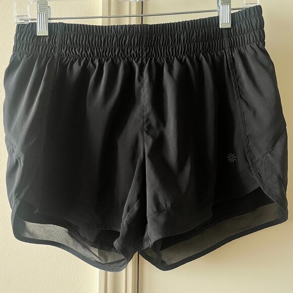 Athleta Mesh Race Run Short 4" Black Women’s Size Small - Picture 2 of 10